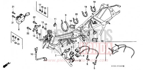 FAISCEAU DES FILS/ BOBINE D'ALLUMAGE CM125CJ de 1988